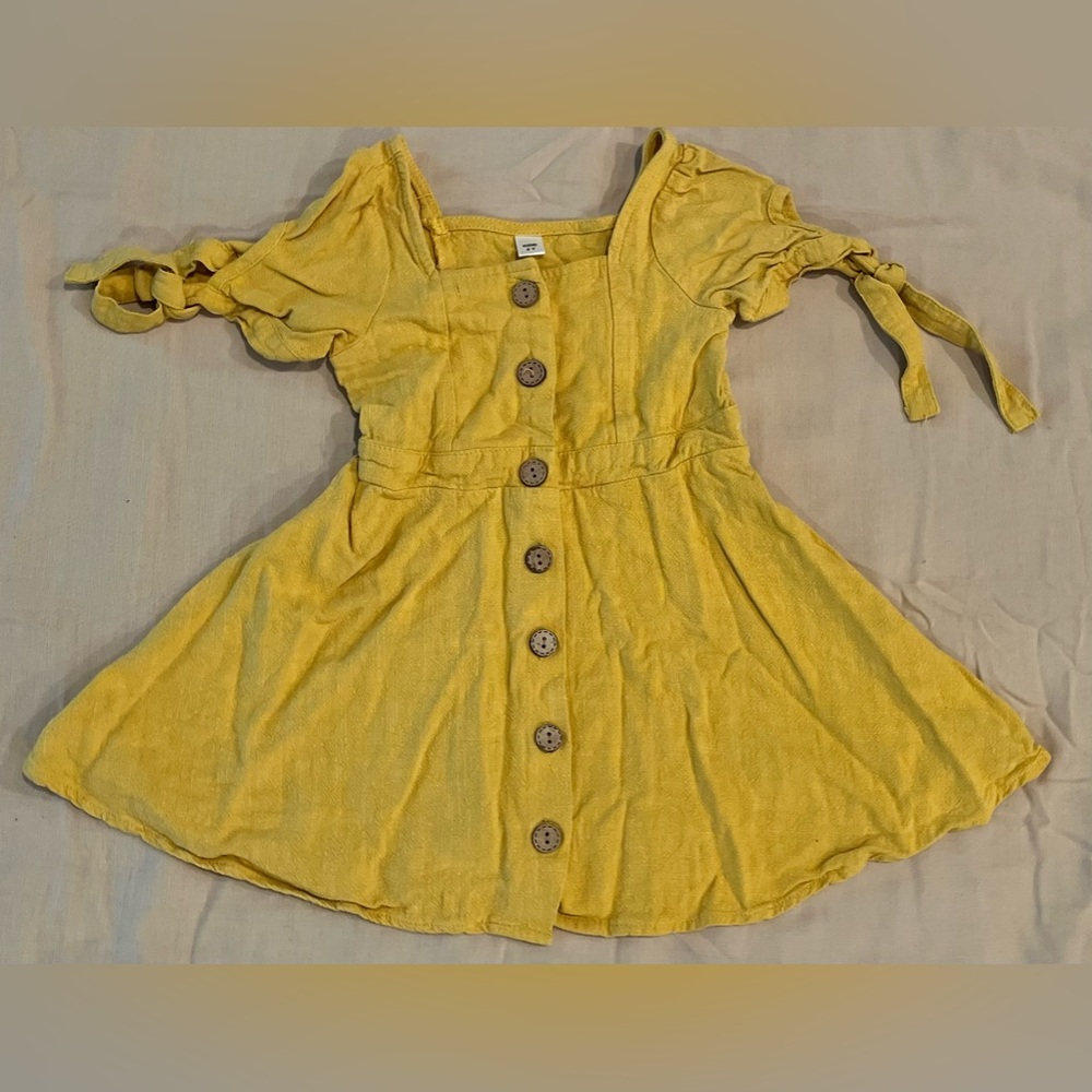 Yellow Button Down Summer Dress
